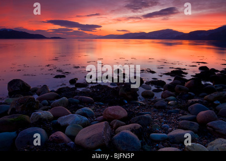 Loch Linnhe Sonnenuntergang Stockfoto