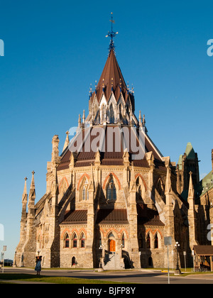 Die Bibliothek am Parliament Hill in Ottawa, Ontario Kanada Stockfoto