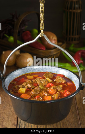 Gulasch-Ungarn-Essen Stockfoto