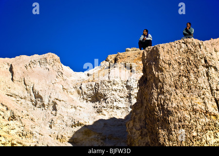 Westsahara, Klippen, Atlantik. Stockfoto