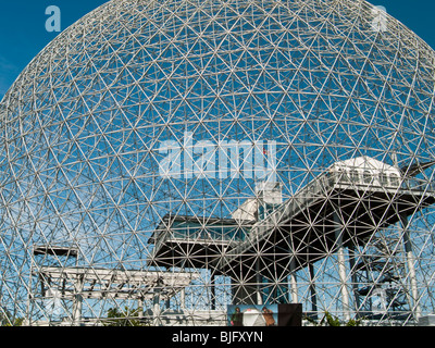 Nahaufnahme von der Biosphäre auf Ile Sainte Helene, Montreal Quebec Kanada Stockfoto
