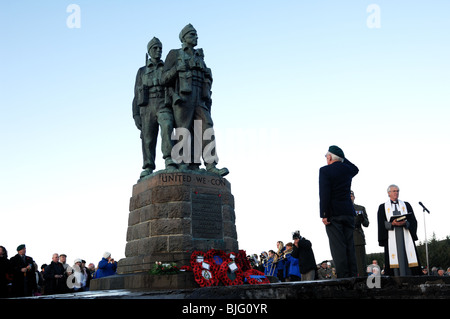 Jahresservice Gedenktag anlässlich der Commando Memorial Spean Bridge, Highlands, Schottland Stockfoto