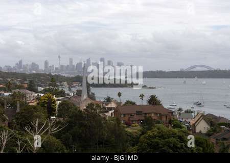 Eine Ansicht des Hafens von Sydney aus in der Nähe von South Head, Sydney, Australien. Stockfoto