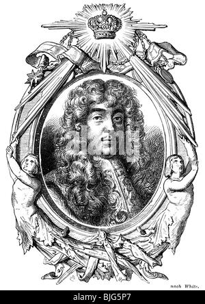 Villiers, George, 2nd Duke of Buckingham, 10.1.1638 - 26.4.1687, englischer Politiker und Autor/Schriftsteller, Master of the Horse 1668 - 1674, Porträt, Holzgravur, 19. Jahrhundert, Stockfoto