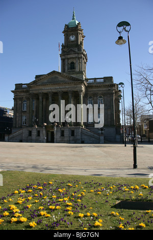 Stadt von Birkenhead, England. Das ehemalige Rathaus von Birkenhead an Hamilton Square beherbergt heute das Wirral Museum. Stockfoto