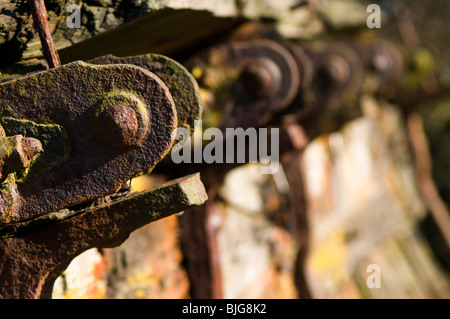 Verfallende Reste der neue Jumpy, eines Purton Klötze an den Ufern des Flusses Severn in Gloucestershire Stockfoto