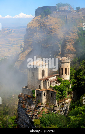 Castello di Vénere [Venere] Érice, Erice, Sizilien stock Fotos. Stockfoto