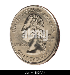 Viertel-Dollar-Münze Stockfoto