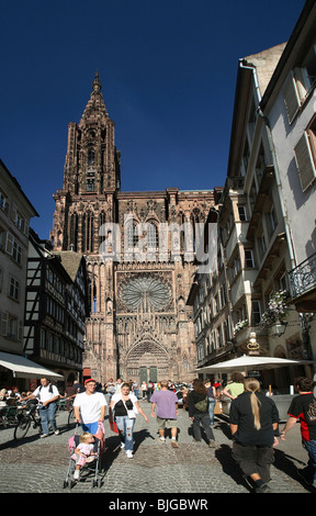 Kathedrale unserer lieben Frau von Straßburg, Frankreich Stockfoto