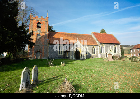 St. Bartholomäus Pfarrkirche im unteren Basildon, Berkshire, Großbritannien Stockfoto