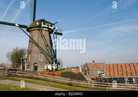 Lijkermolen Koppoel Windmühle in der Nähe von Leiden Kager Plassen Niederlande Holland Stockfoto