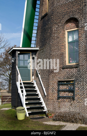 Lijkermolen Koppoel Windmühle in der Nähe von Leiden Kager Plassen Niederlande Holland Stockfoto