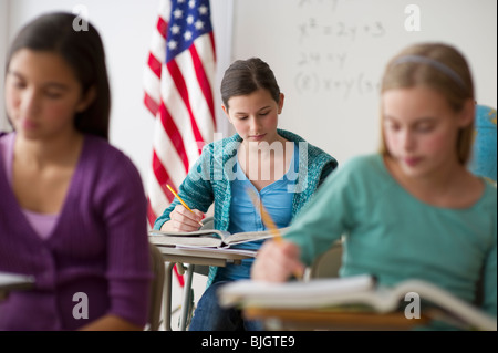 Schüler im Klassenzimmer Stockfoto