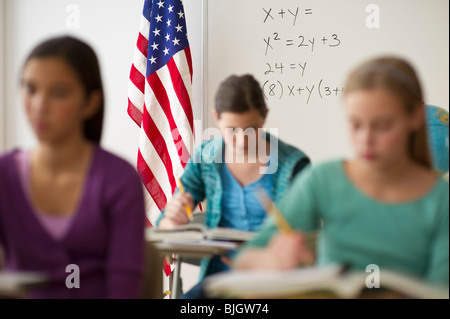 Schüler im Klassenzimmer Stockfoto