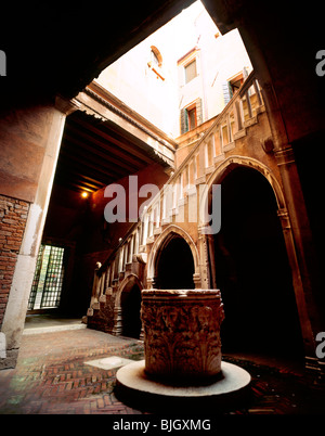 Casa Goldoni, Palazzo Centani, Hof Stockfoto