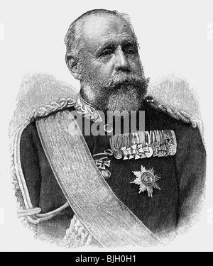 Peter II., 7.8.187 - 13.6.1900, Großfürst von Oldenburg 27.2.1853 - 13.6.1900, Porträt, Holzgravur, 1900, Stockfoto
