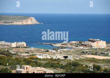 Blick über den North Comino-Kanal in Richtung Gozo Malta Stockfoto