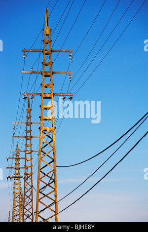 Elektrische Türme Stockfoto