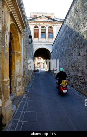Straßen der Altstadt von Rhodos, Dodekanes, Griechenland Stockfoto