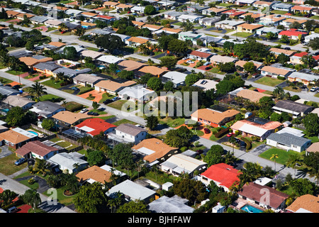 Luftaufnahme von Häusern Stockfoto