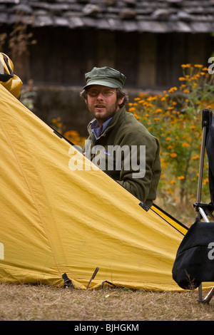 Bodhi Garrett Camps an der rund um die ANNAPURNA TREK - NUPRI REGION NEPALS Stockfoto