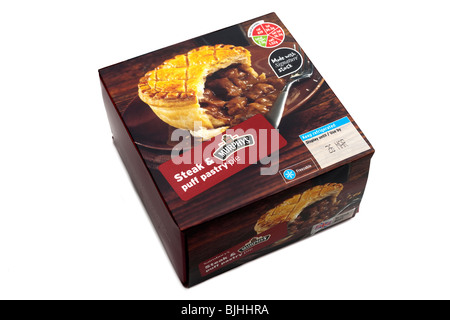 Boxed Murphys Steak und Blätterteig-Torte Stockfoto