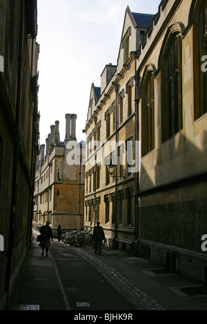 Brasenose Lane, Oxford, Oxfordshire, Vereinigtes Königreich. Stockfoto