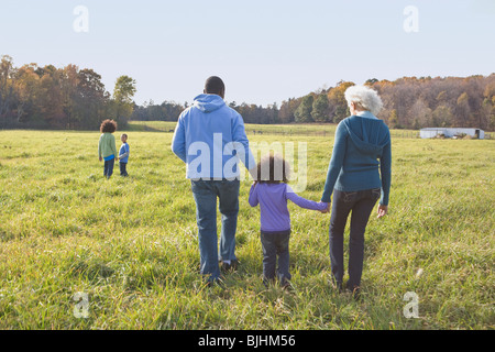 Familienwanderung Stockfoto