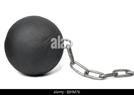Ball und Kette Stockfoto