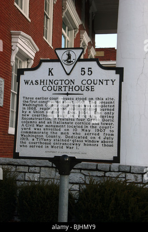 Washington County Courthouse drei frühere Gerichtsgebäude auf dieser Seite stand die erste konstruiert um 1800 Stockfoto