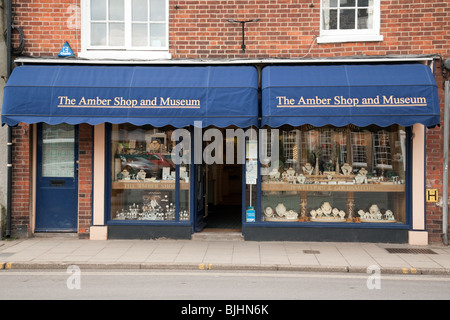 Der Bernstein-Shop, High Street, Southwold, Suffolk, UK Stockfoto