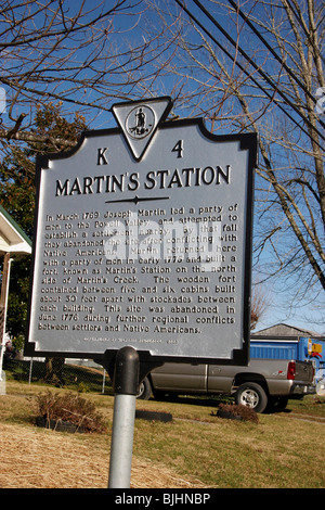 Martins StationIn März 1769 Joseph Martin führte eine Gruppe von Männern, die Powell-Tal Stockfoto