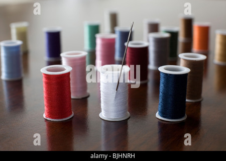 Spulen des Gewindes Stockfoto