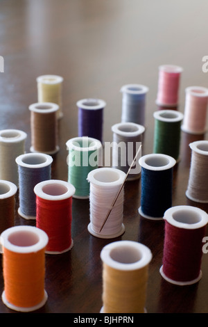 Spulen des Gewindes Stockfoto