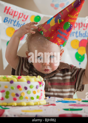 Erster Geburtstag Stockfoto