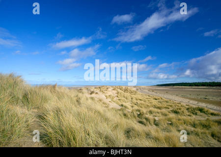 Holkham Bucht im Winter an der Küste von North Norfolk Stockfoto