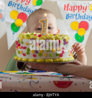 Erster Geburtstag Stockfoto