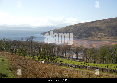 Ansicht der Applecross Bay von der Straße Stockfoto