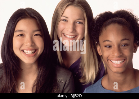 Porträt von drei jungen Frauen Stockfoto