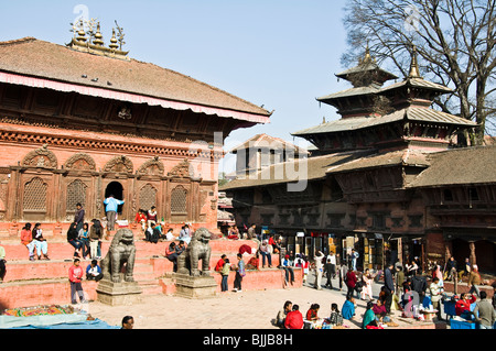 Durbar Square (Basantapur; Hanuman Dhoka) in Kathmandu; Nepal Stockfoto