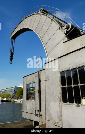 Der einzige erhaltene Fairbairn Dampfkran im schwimmenden Hafen von Bristol, England. Stockfoto