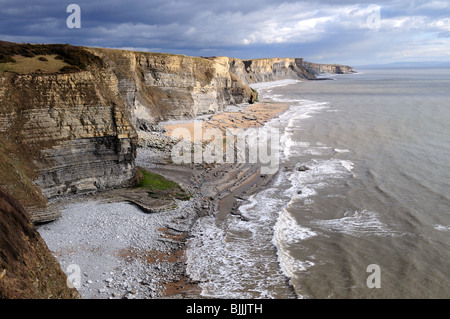 Dunraven Bay Heritage Coast Southerndown Glamorgan von Hexen Punkt Wales Cymru UK GB Stockfoto