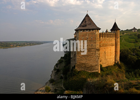 Chotiner Chocim, Festung, Zitadelle, 13.-15.-18. Jahrhundert, Dnjestr, Chernivtsi Oblast Provinz, Westukraine Stockfoto