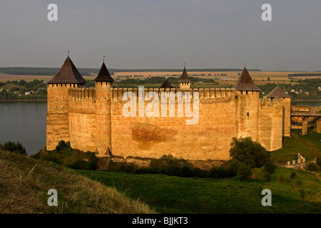 Chotiner Chocim, Festung, Zitadelle, 13.-15.-18. Jahrhundert, Dnjestr, Chernivtsi Oblast Provinz, Westukraine Stockfoto