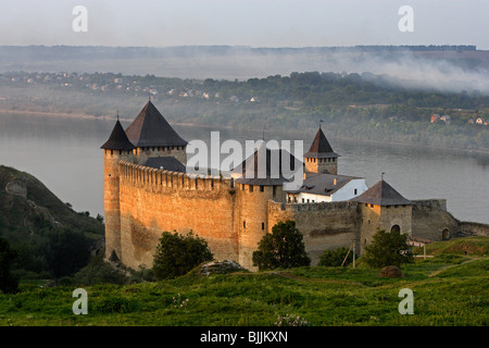 Chotiner Chocim, Festung, Zitadelle, 13.-15.-18. Jahrhundert, Dnjestr, Chernivtsi Oblast Provinz, Westukraine Stockfoto