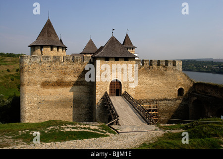 Chotiner Chocim, Festung, Zitadelle, 13.-15.-18. Jahrhundert, Chernivtsi Oblast Provinz, Westukraine Stockfoto