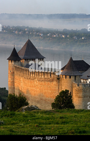 Chotiner Chocim, Festung, Zitadelle, 13.-15.-18. Jahrhundert, Dnjestr, Chernivtsi Oblast Provinz, Westukraine Stockfoto