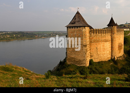 Chotiner Chocim, Festung, Zitadelle, 13.-15.-18. Jahrhundert, Dnjestr, Chernivtsi Oblast Provinz, Westukraine Stockfoto