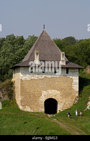 Chotiner Chocim, Festung, Zitadelle, 13.-15.-18. Jahrhundert, Chernivtsi Oblast Provinz, Westukraine Stockfoto