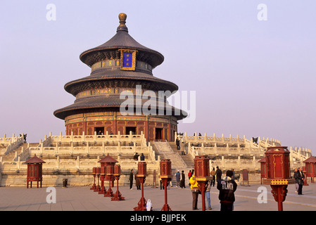 Der Himmelstempel, der Halle der Ernte-Gebete, Kaiserstraße, Peking, China, Asien Stockfoto